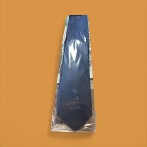 Zeafrog Mens Navy Blue Tie In Black Gift Box